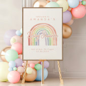 Schattigee Pastel Waterverf Rainbow Baby shower We Poster