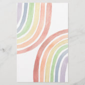 Schattigee Pastel Waterverf Regenboog Baby Advies (Achterkant)