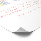 Schattigee Pastel Waterverf Regenboog Baby Luier R Poster (Hoek)