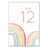 Schattigee Pastel Waterverf Regenboog Baby shower Kaart (Achterkant)