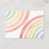 Schattigee pastel Waterverf regenboog boeken voor  Informatiekaartje (Achterkant)