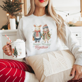 Schattigee pastel winterdieren trui