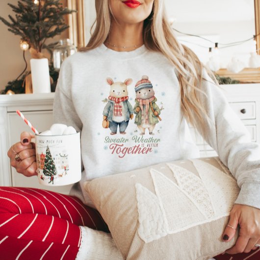 Schattigee pastel winterdieren trui