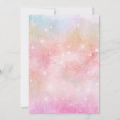 Schattigee Pastel Zeemeermin Verjaardagsfeestuitno Kaart (Achterkant)