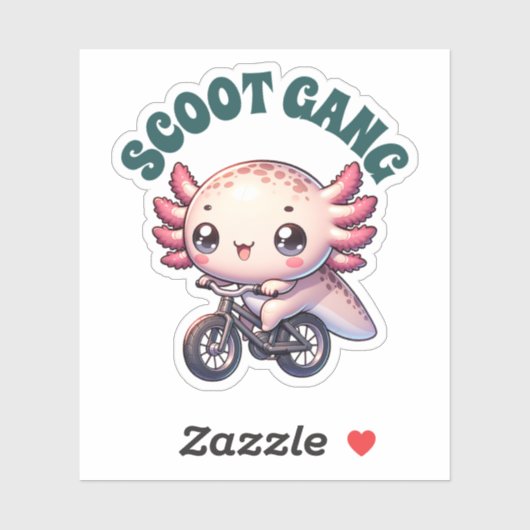 Schattigee Pastelaxolotls Nieuwe Design Vinyl St Sticker (Vel)