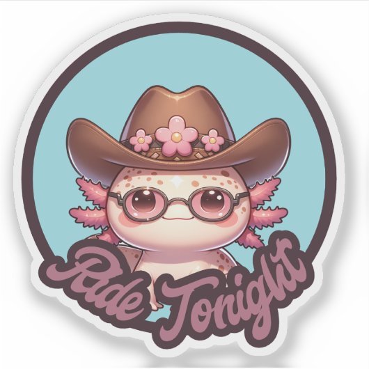 Schattigee Pastelaxolotls Nieuwe Design Vinyl St Sticker (Voorkant)