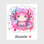 Schattigee Pastelaxolotls Nieuwe Design Vinyl St Sticker (Vel)
