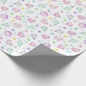 Schattigee pasteldiamanten cadeaupapier (Hoek)