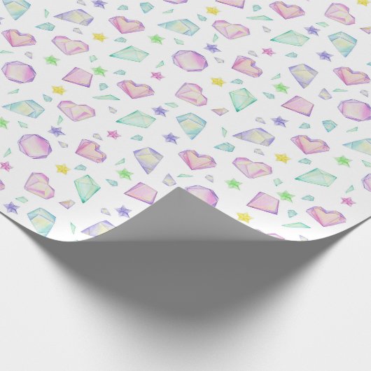Schattigee pasteldiamanten cadeaupapier (Hoek)