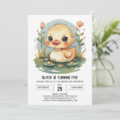 Schattigee pasteleend Verjaardag Kaart (Staand voorkant)