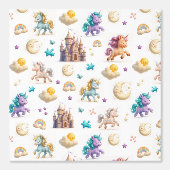 Schattigee pasteleenhoorns en kastelen fantasie behang (Voorkant)