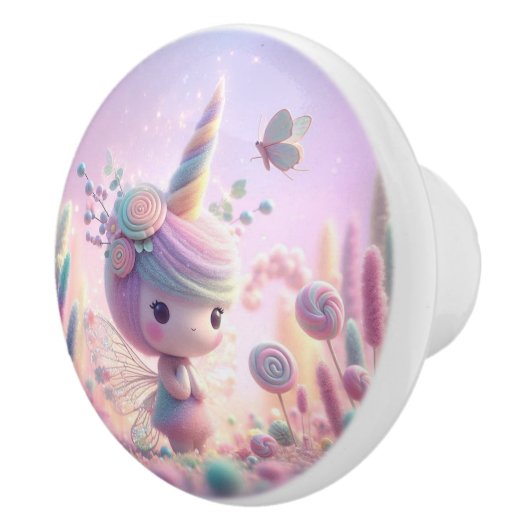 Schattigee pastelfee keramische knop (Rechts)