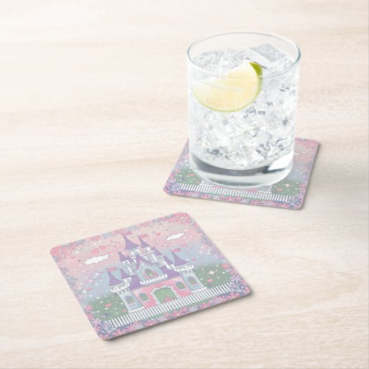 Schattigee pastelkasteel Onderzetter set (Insitu)