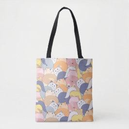 Schattigee pastelkat Canvas tas – Gezellig & esthe