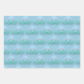 Schattigee pastelkleur bewolkt ontwerp inpakpapier vel (Voorkant)