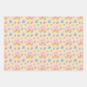 Schattigee pastelpaddestoel inpakpapier vel (Voorkant 2)