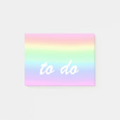 Schattigee pastelregenboog om te doen post-it® notes (Voorkant)