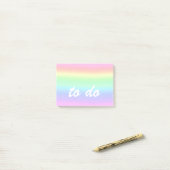 Schattigee pastelregenboog om te doen post-it® notes (Op bureau)