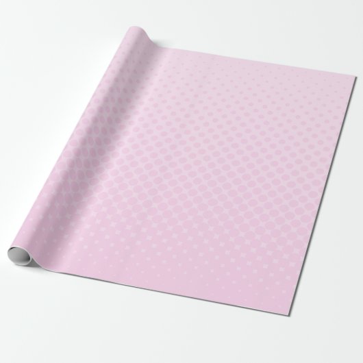 Schattigee Pastelroze Halftoongradiënt Girly Cadeaupapier (Uitgerold)
