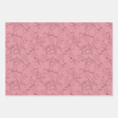 Schattigee Pastelroze & Lila Girly Kersen & Bogen Inpakpapier Vel (Voorkant 2)