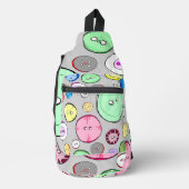 Schattigee Pastels Buttonnen Sling Bag (Voorkant)