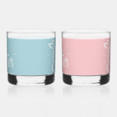 Schattigee pastels Happy Easter Bunny Ears roze en Whisky Glas (Links)