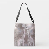 Schattigee pastelsafari wilde grillige dieren Voge Crossbody Tas (Achterkant)
