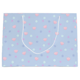 Schattigee pastelschelpen en parels in Periwinkle Groot Cadeauzakje