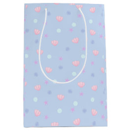Schattigee pastelschelpen en parels in Periwinkle Medium Cadeauzakje