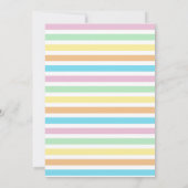 Schattigee pastelstrepen en ballonnen Verjaardag Kaart (Achterkant)