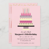 Schattigee pasteltaart Retro-geïnspireerde Verjaar Kaart (Voorkant / Achterkant)