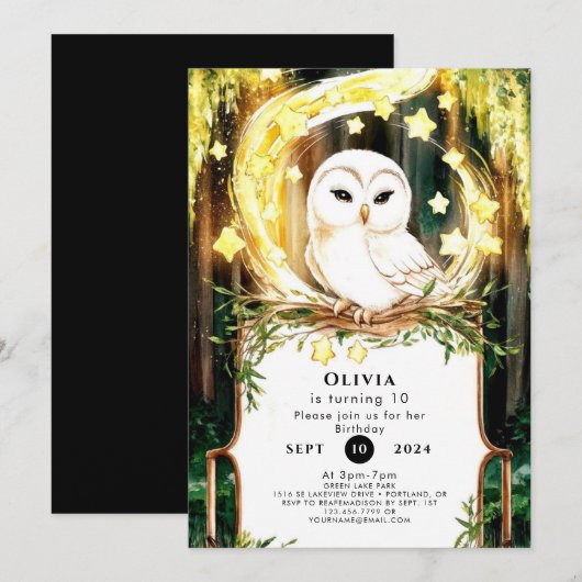 Schattigee pasteluil Verjaardag Kaart (Voorkant / Achterkant)