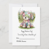 Schattigee Patch Dog Doll, Kinder School, Valentij Feestdagenkaart (Voorkant)