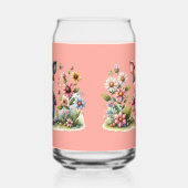 Schattigee patchwork biggetje in bloementuin blikvorm glas (Rechts)