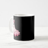 Schattigee Patchwork Ghost Pink Ribbon Borstkanker Koffiemok (Voorkant links)