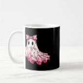 Schattigee Patchwork Ghost Pink Ribbon Borstkanker Koffiemok (Links)