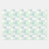 Schattigee Patchwork Pastel Lemon, Blauw en Groen Inpakpapier Vel (Voorkant 3)