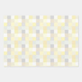 Schattigee Patchwork Pastel Lemon, Blauw en Groen Inpakpapier Vel (Voorkant 2)