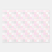 Schattigee Patchwork Pastel Roze, Lila en grijs Inpakpapier Vel (Voorkant 3)