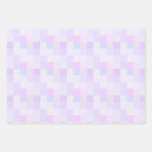 Schattigee Patchwork Pastel Roze, Lila en grijs Inpakpapier Vel (Voorkant)