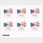 Schattigee Patriottische Amerikaanse Boog Happy 4t Vierkante Sticker (Vel)