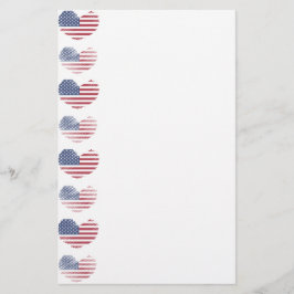 Schattigee Patriottische Amerikaanse vlag Briefpapier