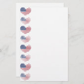 Schattigee Patriottische Amerikaanse vlag Briefpapier (Voorkant / Achterkant)