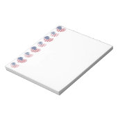 Schattigee Patriottische Amerikaanse vlag Notitieblok (Linkerzijde)