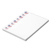 Schattigee Patriottische Amerikaanse vlag Notitieblok (Linkerzijde)