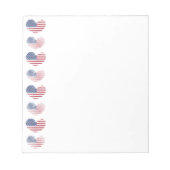 Schattigee Patriottische Amerikaanse vlag Notitieblok (Voorkant)