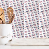 Schattigee Patriottische Amerikaanse vlag Tegeltje