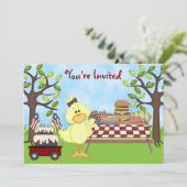 Schattigee Patriottische Vogelpicknick Verjaardag  Kaart (Staand voorkant)