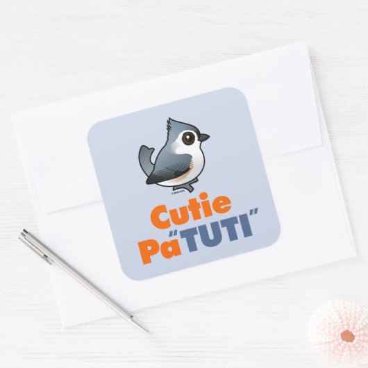 Schattigee PaTUTI Vierkante Sticker (Envelop)