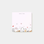 Schattigee PAW Hondenkat kleurrijke gradiënt Geper Post-it® Notes (Voorkant)